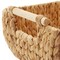 Casafield Set of 2 Water Hyacinth Seagrass Oval Storage Baskets with Wooden Handles - Woven Bin Organizers